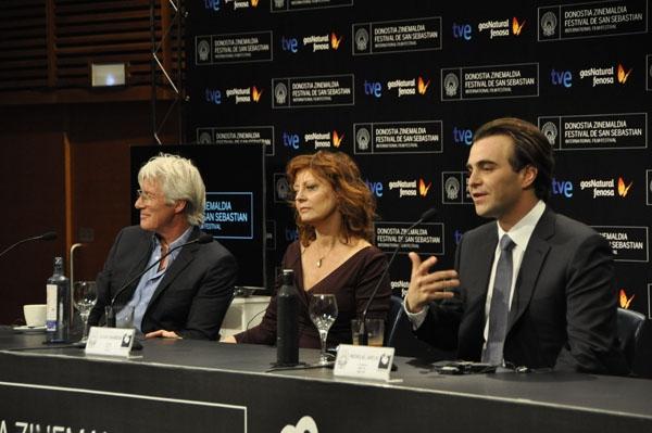 Jarecki, Gere y Sarandon en la rueda de prensa de Arbitraje