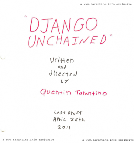 Django Unchained - guión